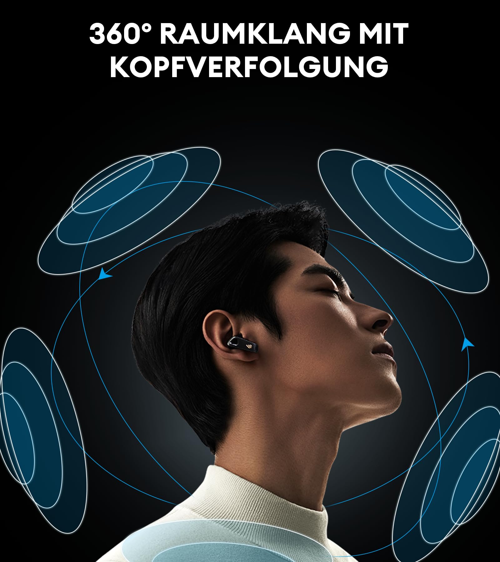Edifier NeoBuds Pro 2 Multi-Channel Aktive Geräuschunterdrückungs Ohrhörer mit Spatial Audio, Hi-Res Sound, LDAC & LHDC, AAC, 8 Mikrofone für klare Anrufe, Bluetooth 5.3, Schnellladung, App, Schwarz