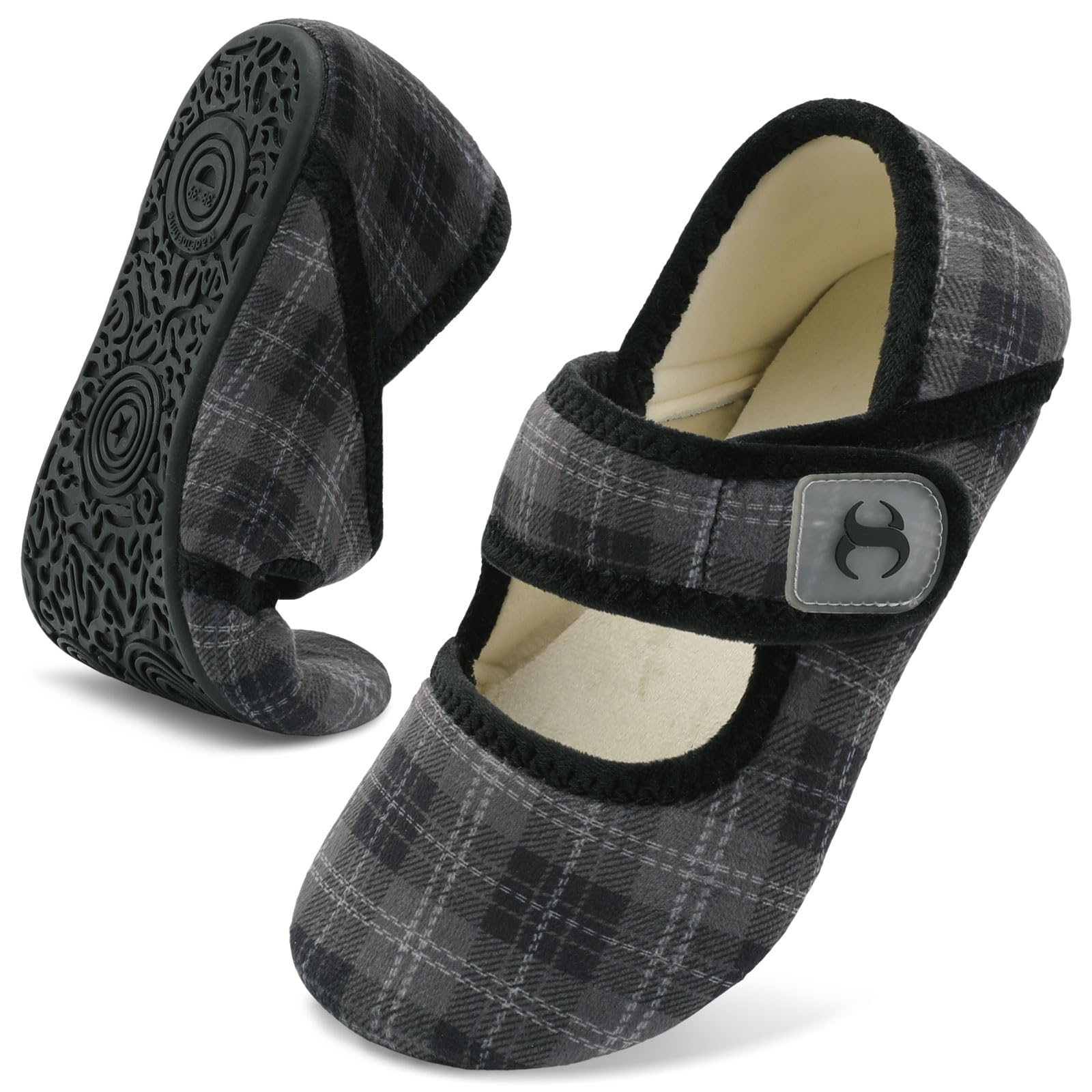 Comfy House Slippers for Women & Men - Wide Diabetic Sock Slippers, Soft & Cozy Barefoot House Shoes