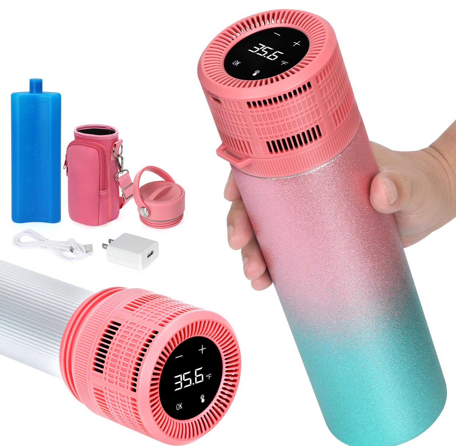 Electric Insulin Cooler Travel Case, USB Charger & Biogel Ice Box -... Fast Ship