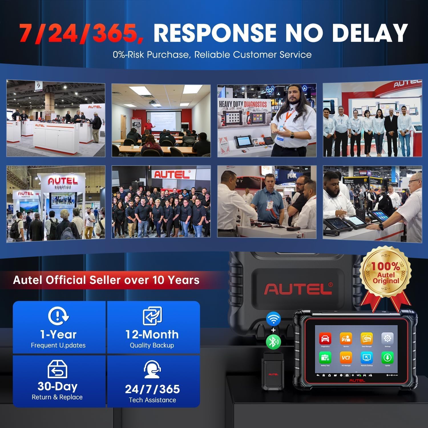 Autel MaxiCOM MK900BT Diagnosis Coche Multimarca, 2026 MK900 BT Igual Que MK900 MK808S MK808BT Pro, Maquina Diagnosis Coche como MP900BT MX900, 3K+ Prueba Activa, 40+ Servicio, Can FD DOIP, Todo SIS