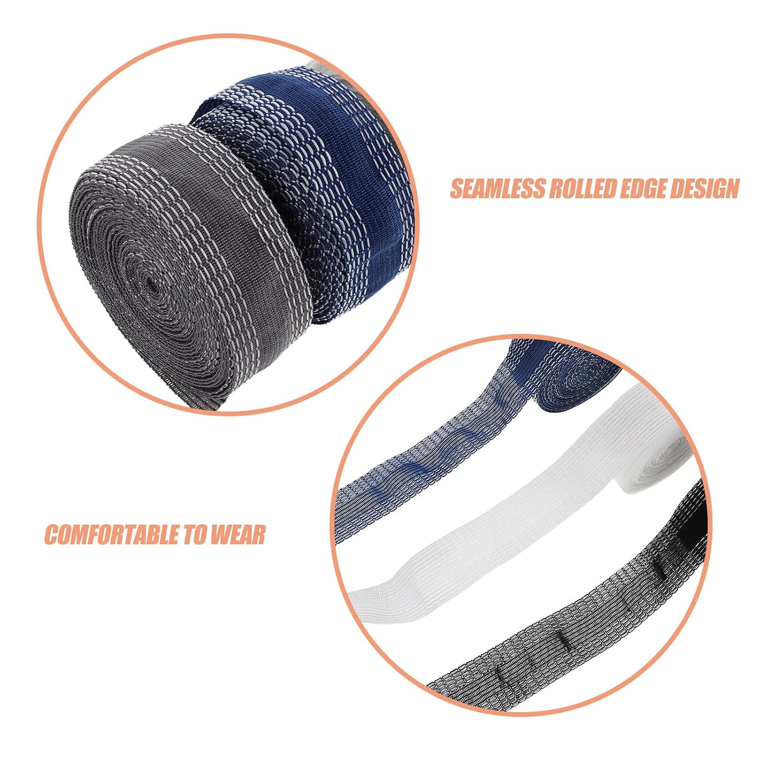 SEWACC 4 Rolls Hem Tape Iron-On: 5-Yard Seamless Adhesive Web for Pants Skirts Dresses Washable No-Sew Double-Sided Fabric Strip for Clothing Alteration