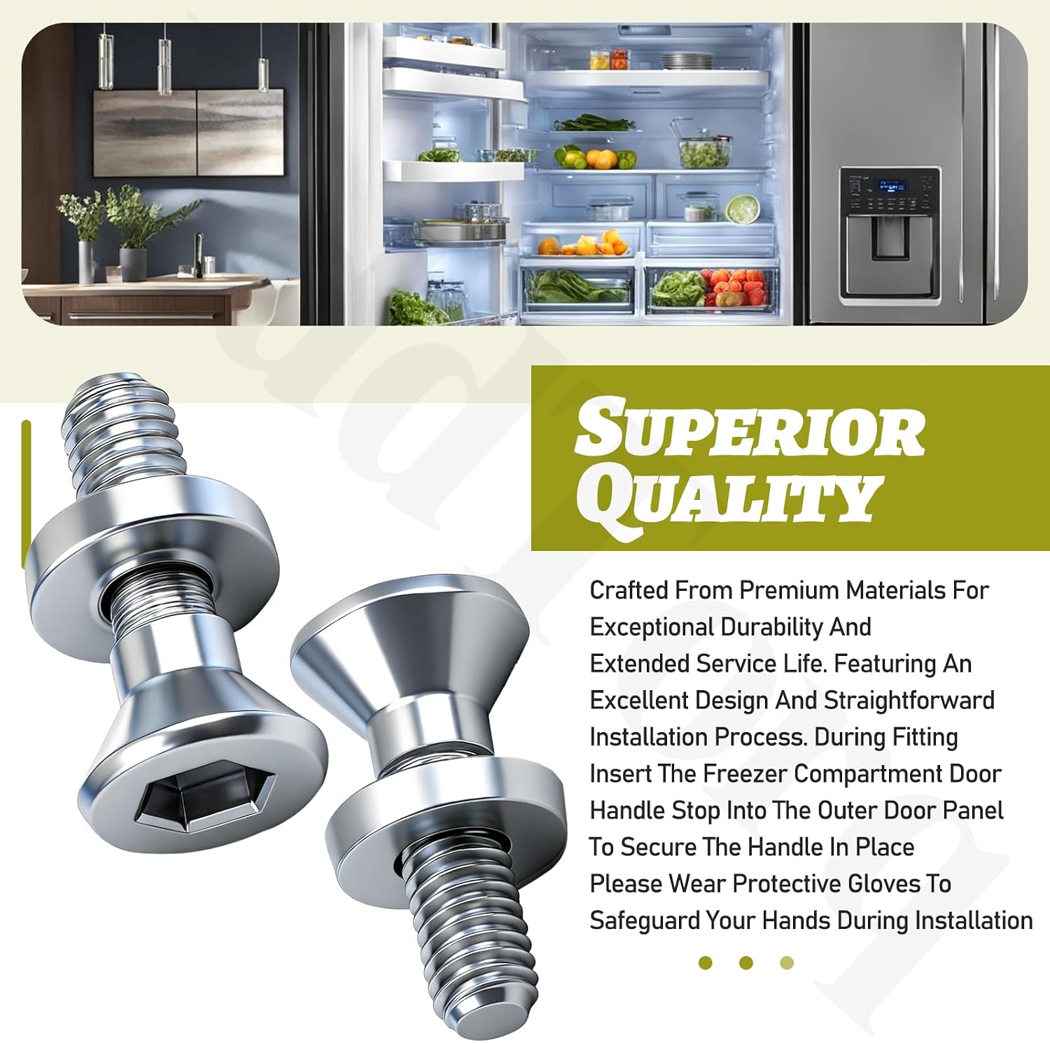 2 Pack MJB63190002 Refrigerator Freezer Door Handle Screw Compatible with LG Refrigerator