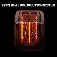 Vista 4 de 2 Slice Toaster Stainless Steel with LED Display, Extra Wide Slots, 6 Shade Settings, Defrost/Reheat/Cancel, Removable Crumb Tray – Compact Toaster