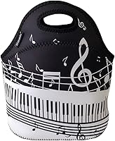 Vista 2 de Wrapables Bolsa de almuerzo de neopreno aislada, notas musicales