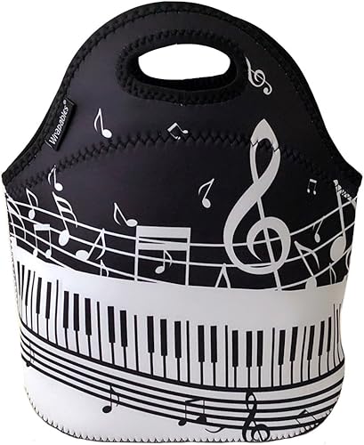 Miniatura 2 de Wrapables Bolsa de almuerzo de neopreno aislada, notas musicales