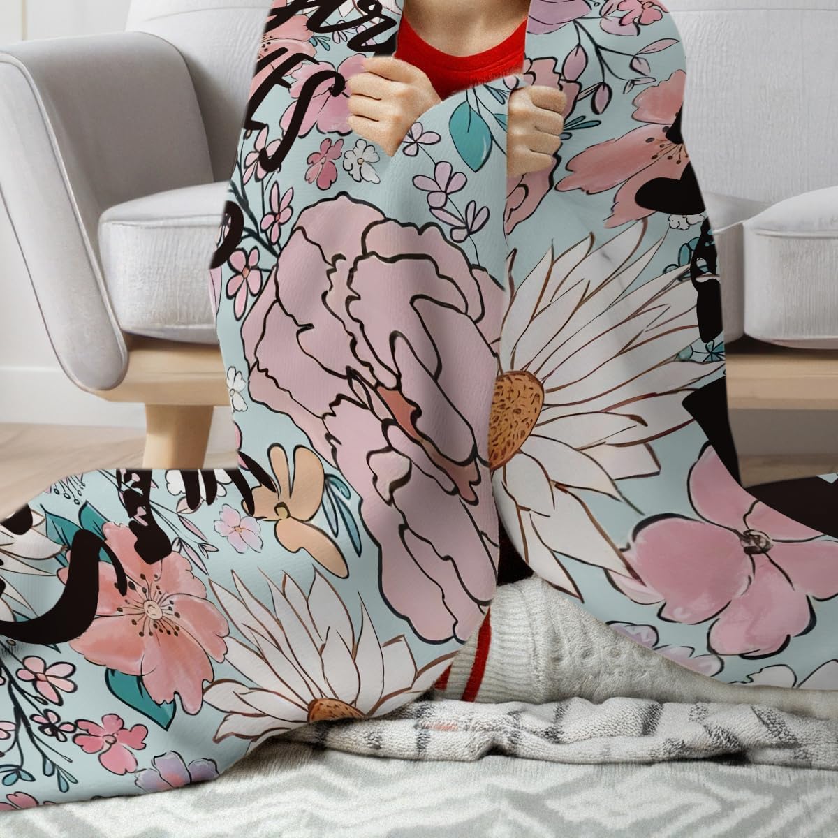 Horse Throw Blanket,Horse Blanket Gifts for Women Teen Gifts,Horse Lovers Room Sofa Decor,Flannel Fuzzy Warm Blanket for Couch Bed,Just A Girl Who Loves Horses Blanket,50x60 Inch - Image 3