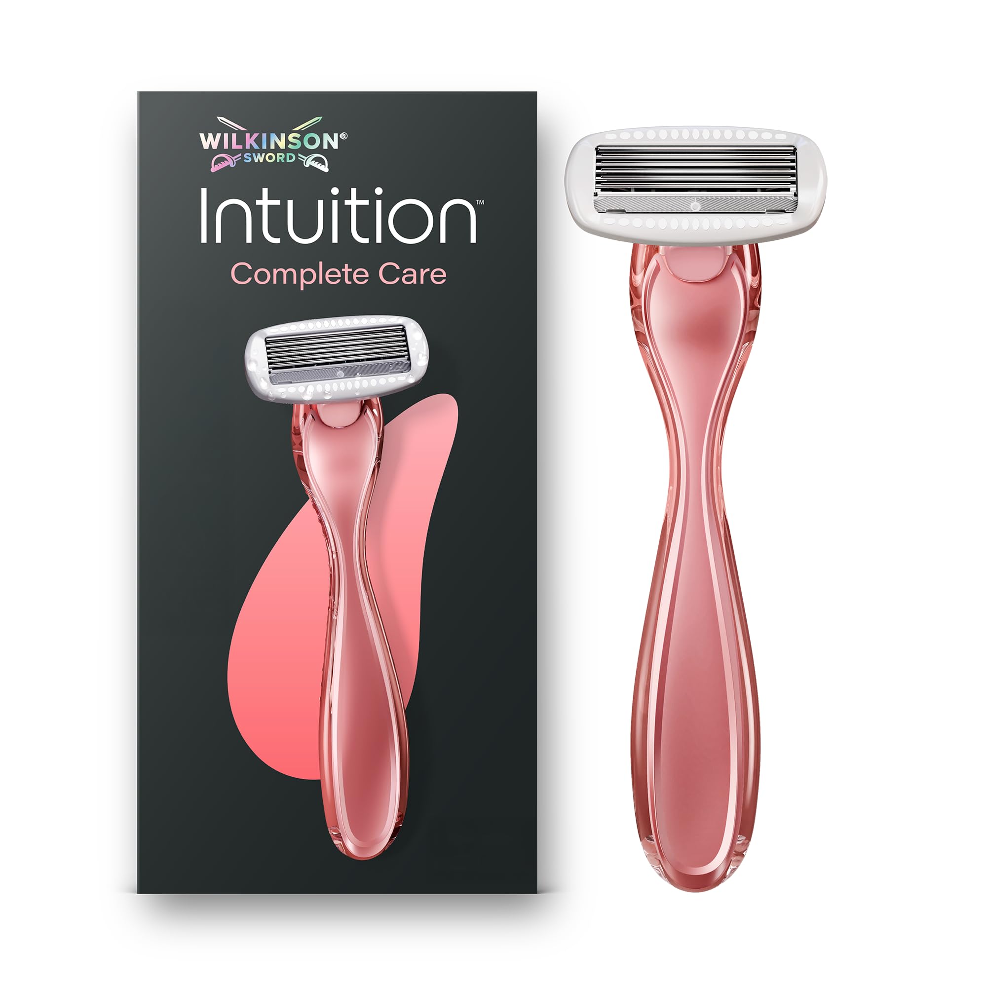Wilkinson Sword Intuition Complete Care Razors for Women, Hydra-Boost Serum, 1 Women’s Razor Handle and 1 Blade Refill