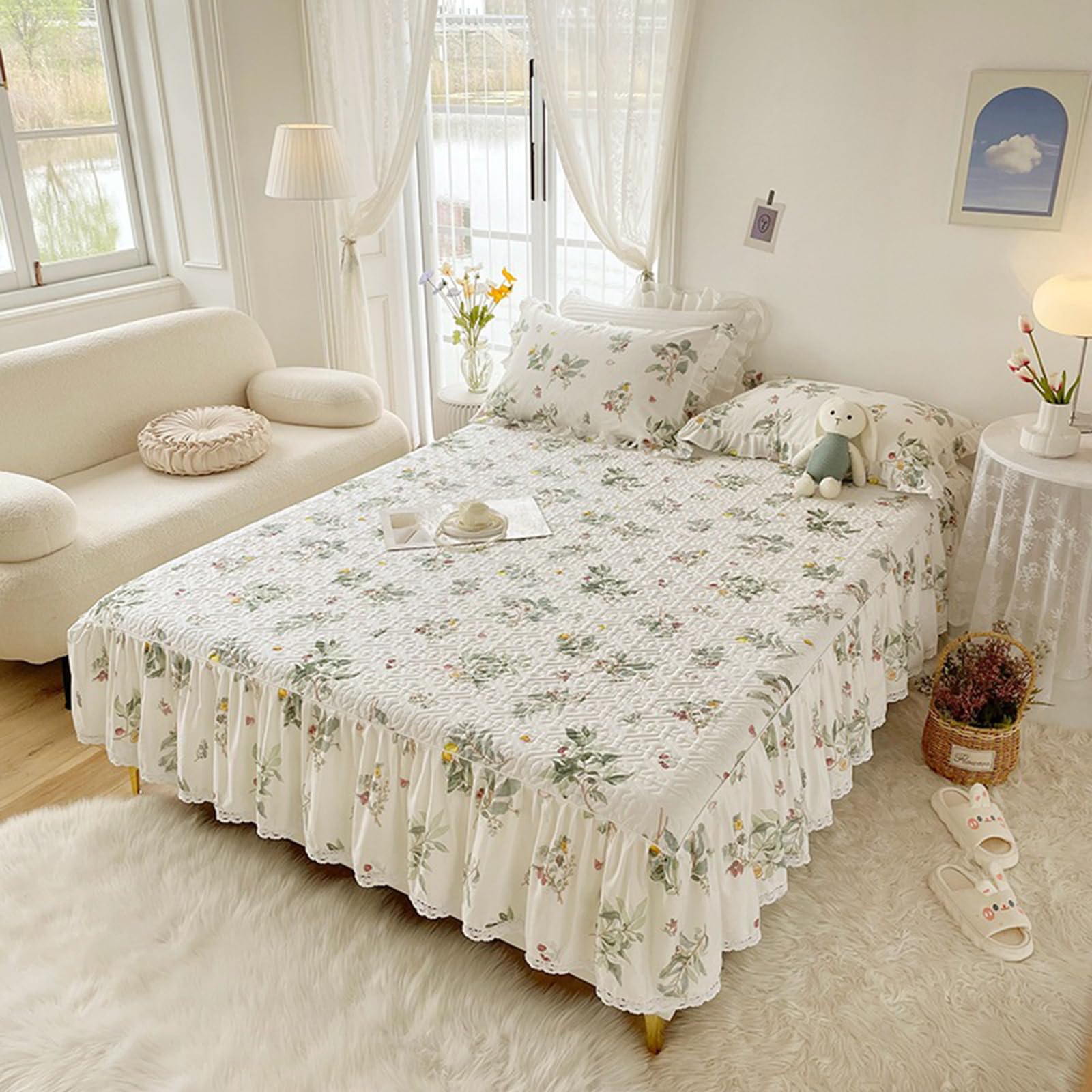 花柄ベッドスカート 200cm x 150cm 【公式通販】