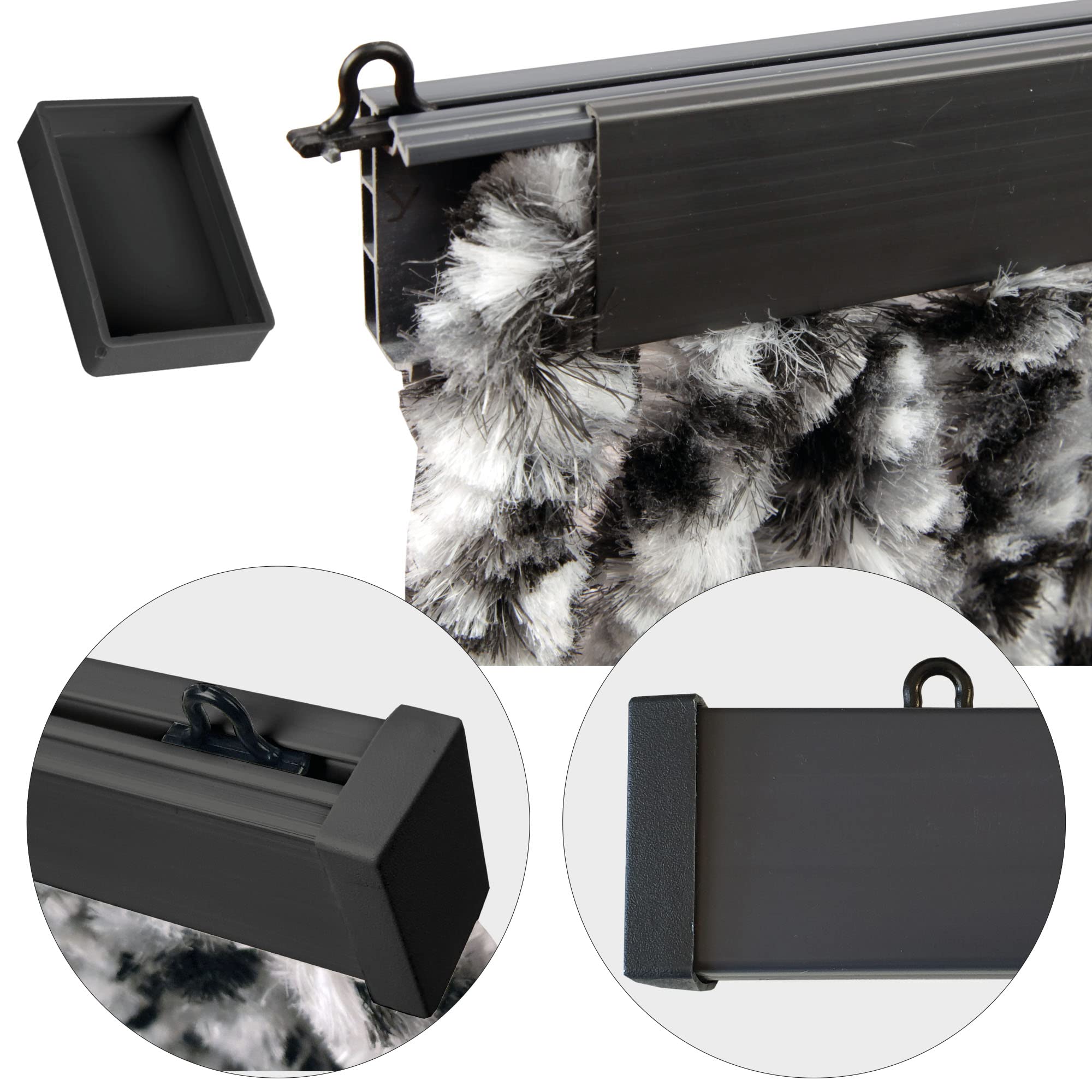 Tenda In Ratina Per Balcone 80x220 Cm - Protezione Insetti E Privacy, Colore Marrone - Foto 5