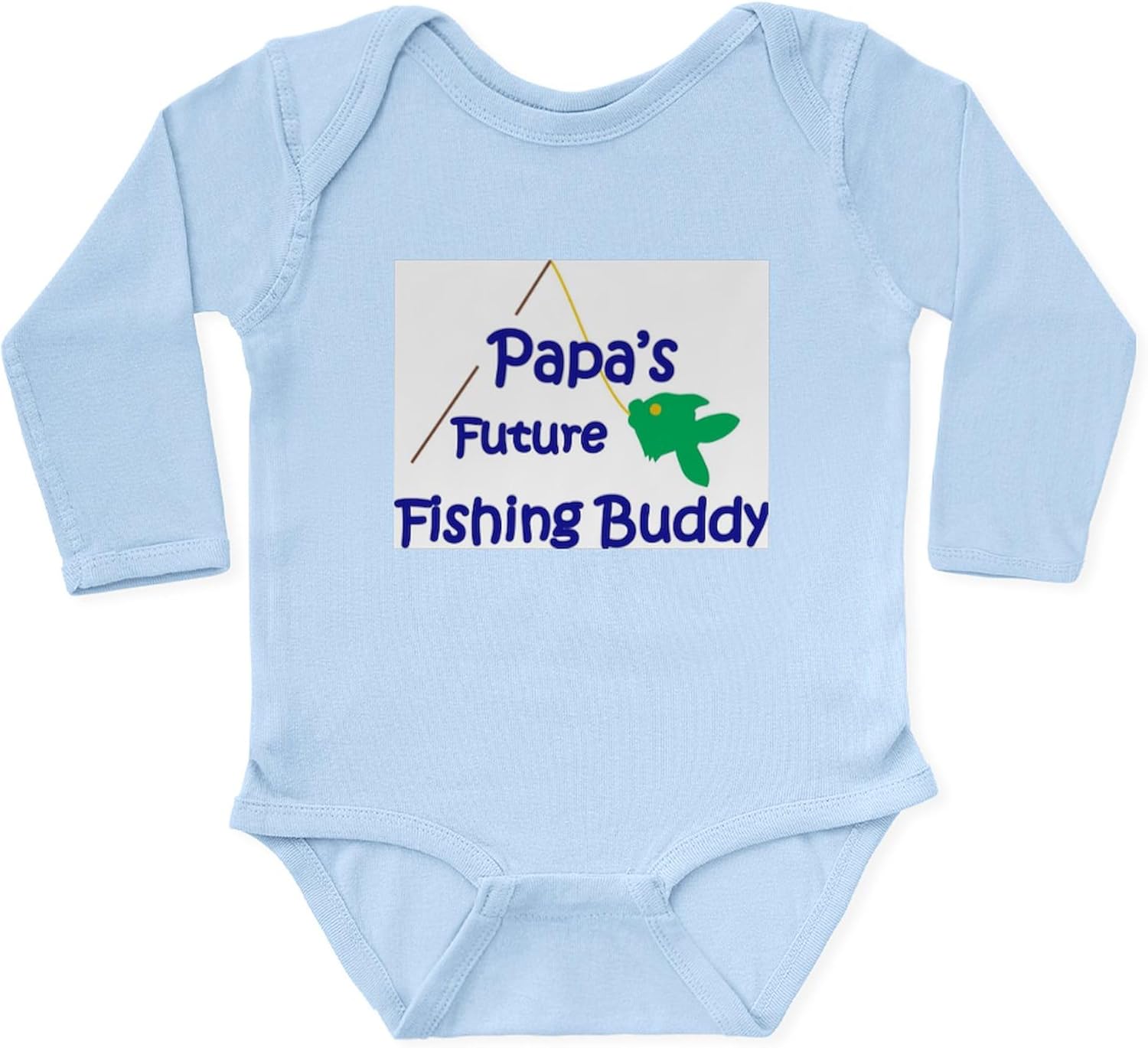 CafePress Papa's Future Fishing Buddy Body Suit Cute Long Sleeve Infant Baby Bodysuit Romper