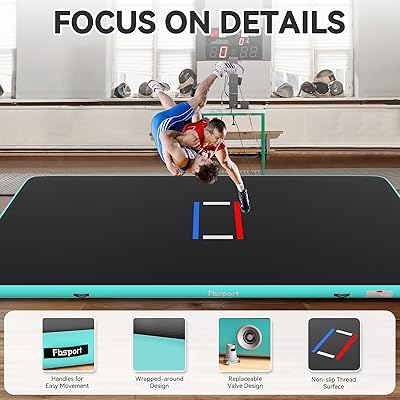 FBSPORT Inflatable Wrestling Mat 13ft /10ft /5ft, Outdoor And