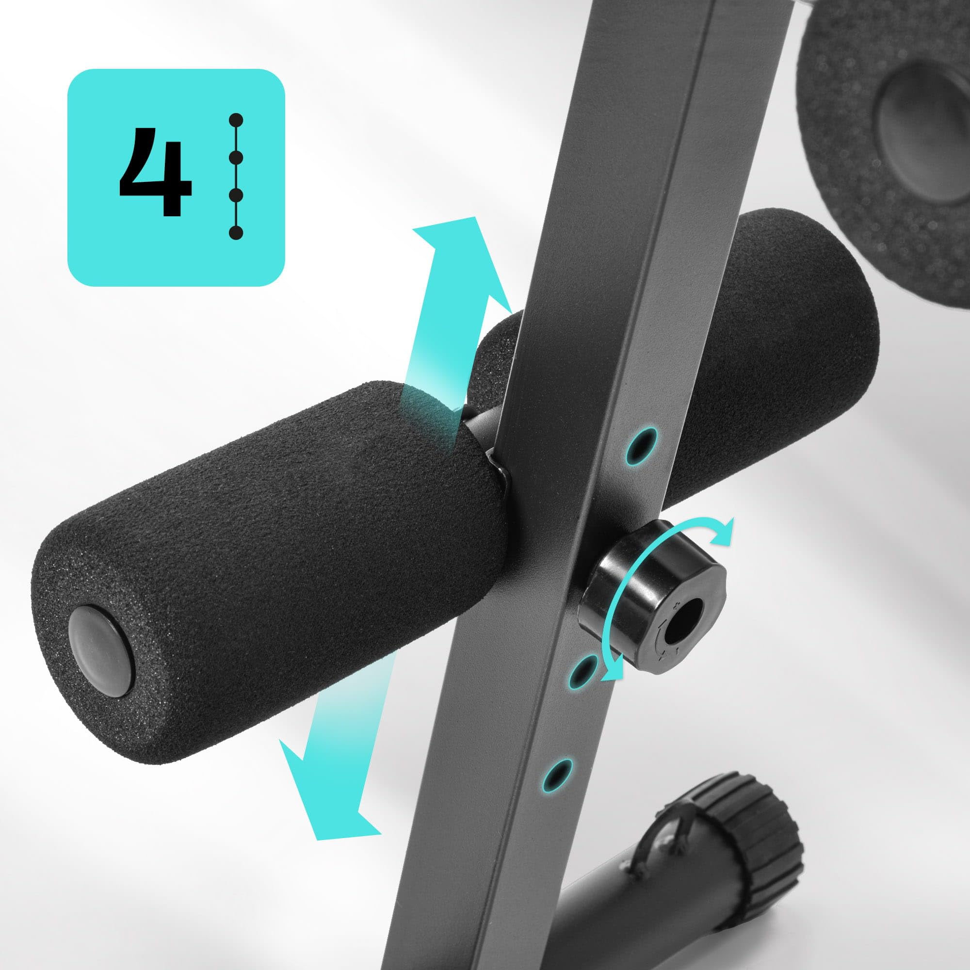 meteor Sit Up Bank klappbar Bauchtrainer Schrägbank Fitnessbank für Zuhause verstellbar platzsparend ideal für kleine Wohnungen Trainingsbank negativ Beinfixierung