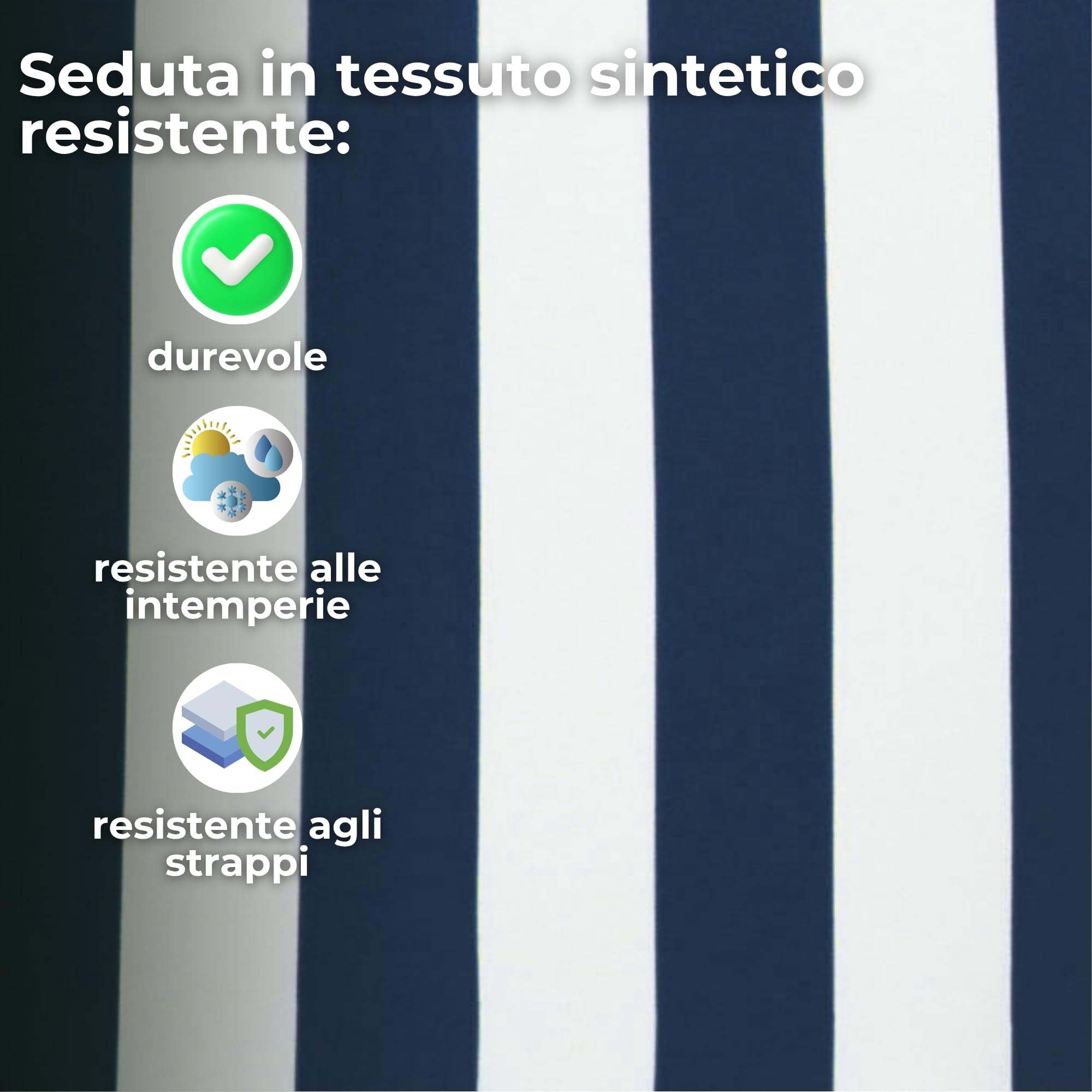 SPRINGOS - Set 2 Sedie Pieghevoli da Campeggio con Braccioli, Leggere, con Telaio in Metallo, Facili da Trasportare, per Esterni, Spiaggia, Giardino, 100 kg di Carico
