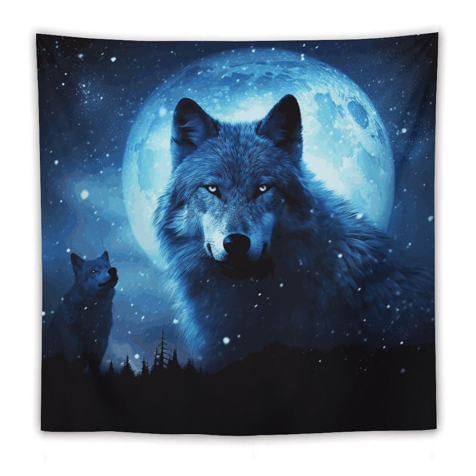 LDGSUPH Wolfs Tapestry Wall Hanging Decor Anti-fading Aesthetic Wall Tapestries Fashion Wall Blanket Decor Modern Wall Art Tapestry for Bedroom Home Decor 60"x60"