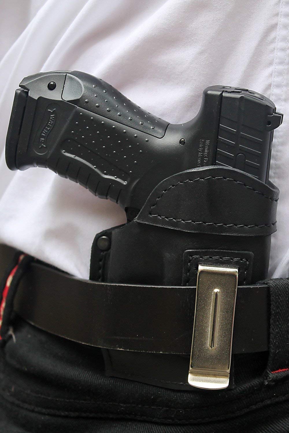 VlaMiTex IWB 6 Fondina in Pelle per sig Sauer P250 P320 Compact Carry, Nero