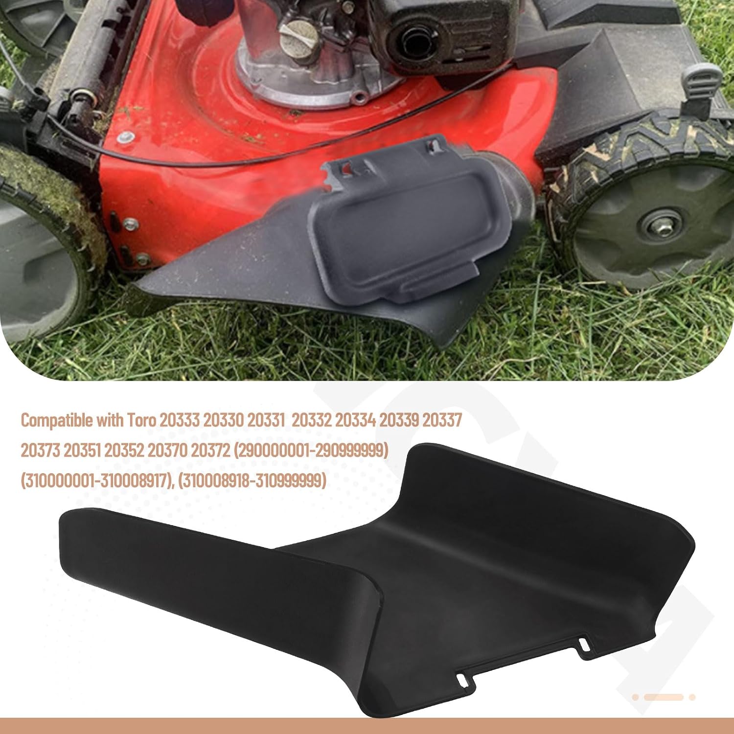 Lawn Mower Parts 115-8447 Side Discharge Chute & 115-8449 Side Deflector Compatible with Toro 60V / 22" Lawn Mower (2009-2015) with Comes Pin & Spring