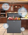 2.4 Réfrigérateur portatif à propane Cu.Ft, 110V/12V/LPG Petit congélateur/réfrigérateur à gaz avec serrure, 3 Un congélateur pour camping, l'allumage des impulsions, RV, Camion, extérieur, noir