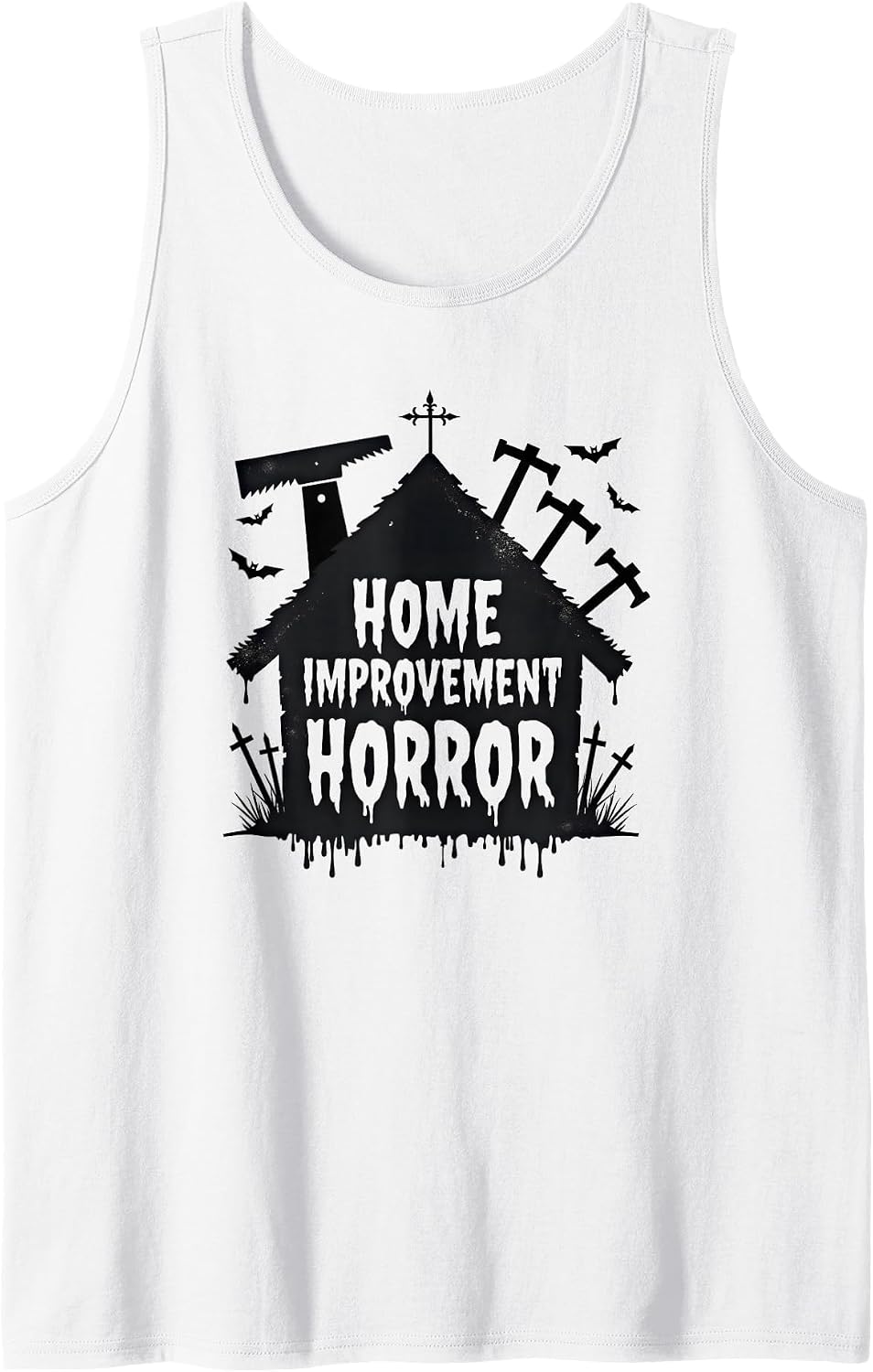 Halloween Home Improvement Horror - Family Fun Decor Tank Top image 4