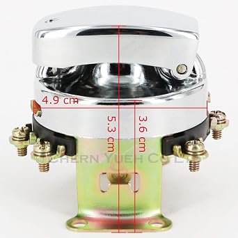 6 Terminals Ignition Switch for 73-Up Harley-Davidson Big Twins FL 71501-73 (Chrome)