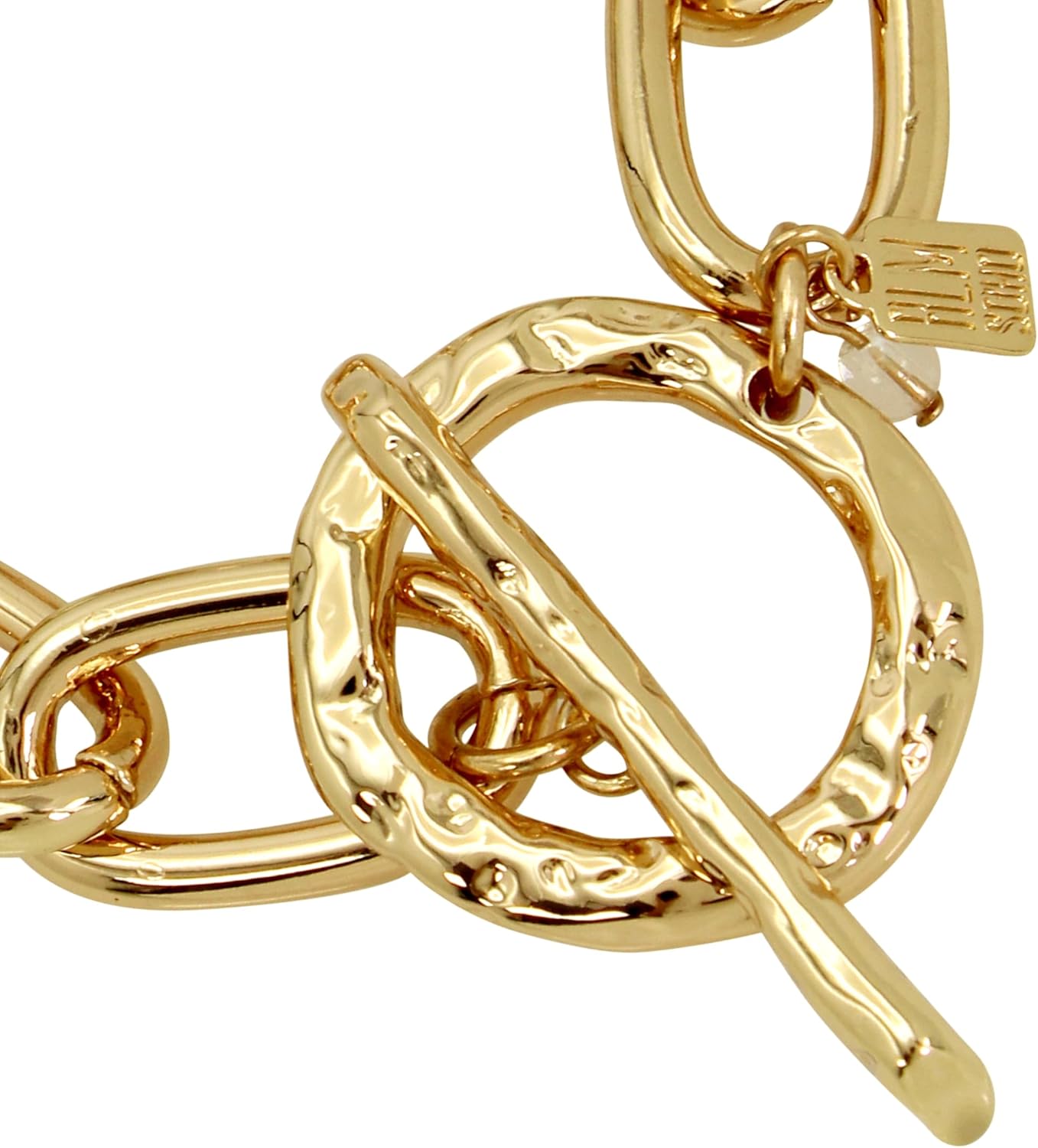 Robert Lee Morris Womens Textured Chain Link Bracelet - Image 3