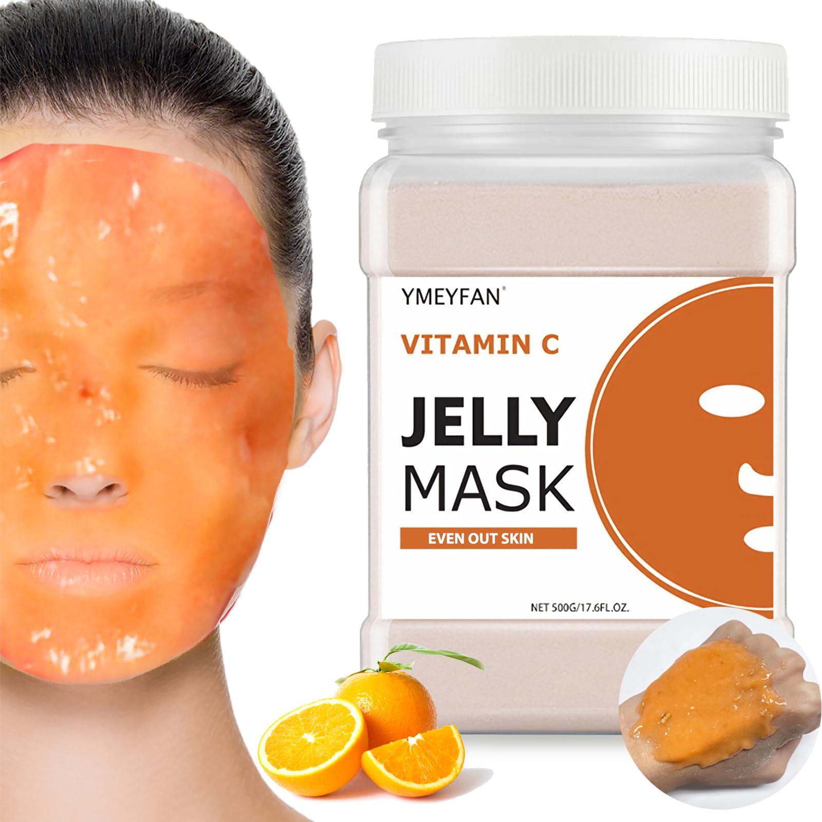 YMEYFAN Jelly Mask for Facials Professional - Vitamin C Jelly Mask Powder, Even Face Skin Care for Facial Vajacial Peel Off Mask, Esthetician Supplies