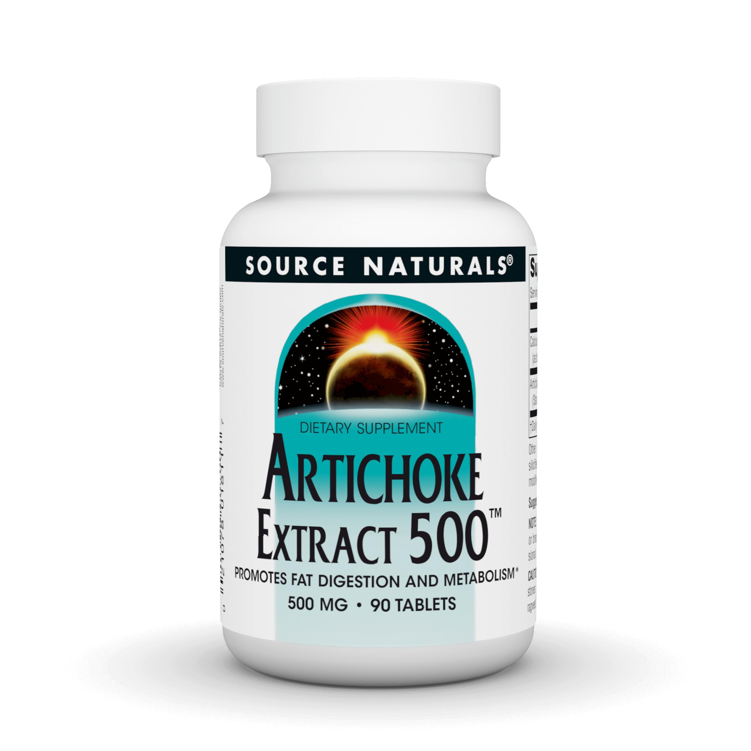 Source Naturals Artichoke Extract 500, 500 mg - 90 Tablets 1 90 Count (Pack of 1)