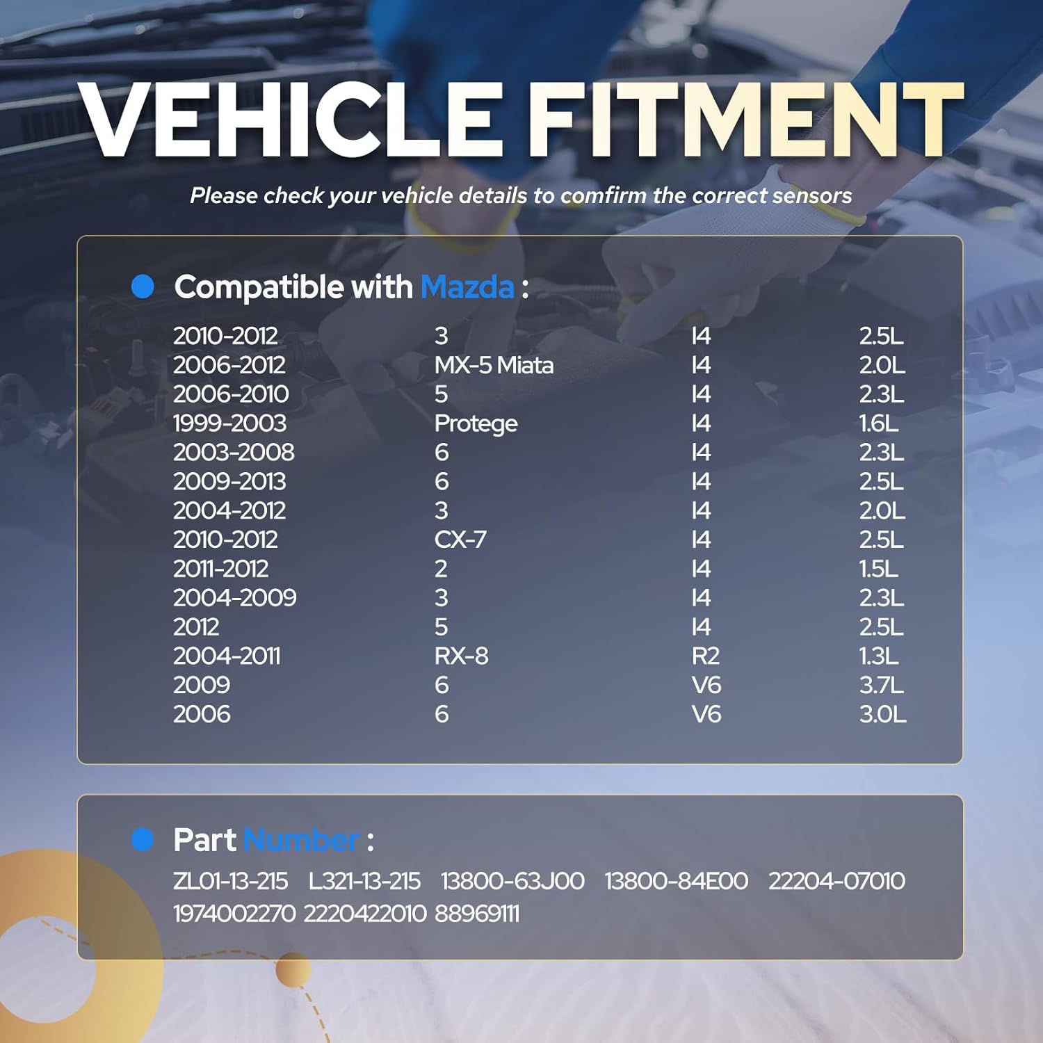 ENA Mass Air Flow Sensor Meter MAF Compatible with Mazda 2 3 5 6 CX7 MX5 Miata Protege RX8 1999-2013 Replacement for ZL01-13-215 L321-13-215 13800-63J00 13800-84E00 22204-07010 1974002270 88969111
