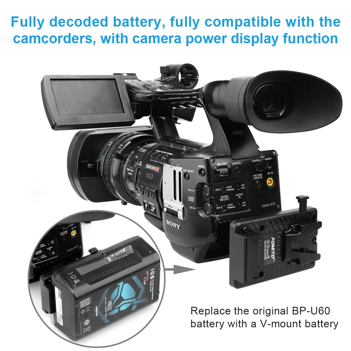 Amazon | FOMITO バッテリープレート電池アダプター V マウント