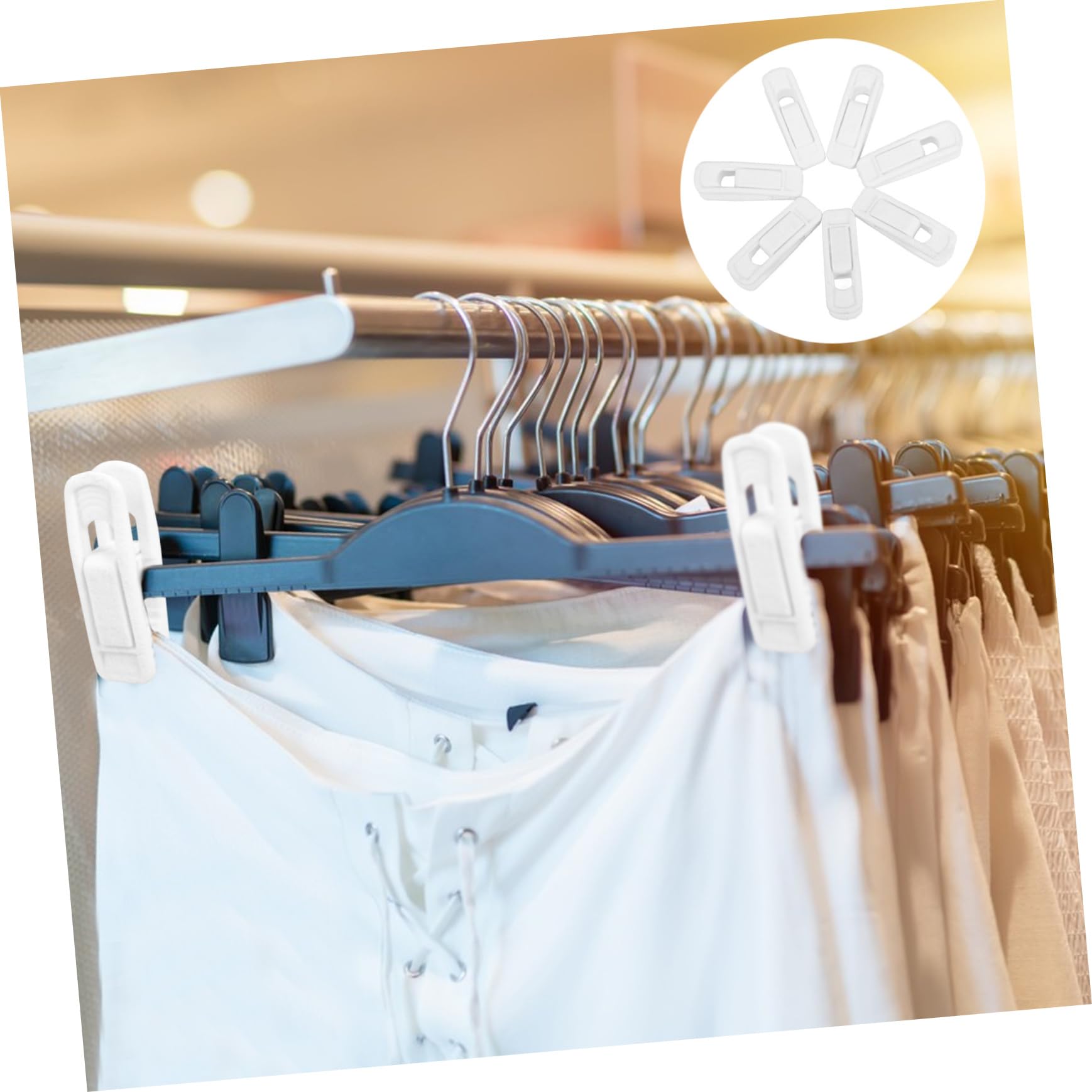 20 clips antideslizantes de terciopelo para colgar ropa, faldas, pantalones cortos, viajes, perfectos para uso doméstico y exterior