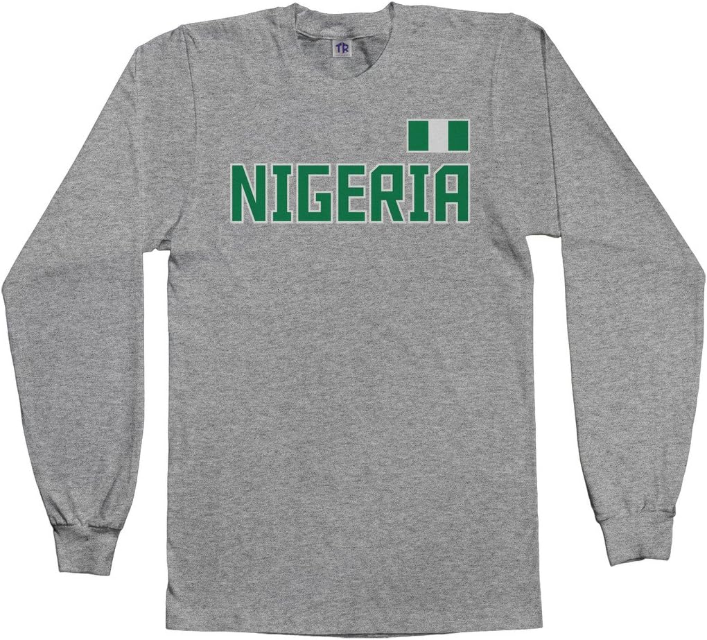 Threadrock Men's Nigeria National Pride Long Sleeve T-Shirt