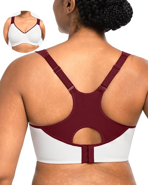 HSIA HSIA High Support Sports Bra for Women Full Coverage Unlined Large Bust Bra