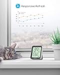 Govee Hygrometer Thermomètre 2 Pack, compteur d'humidité Bluetooth intérieur avec APP Alertes, Thermomètre de chambre avec grand LCD Affichage, Max Les archives de Min, 2-Year Exportation de stockage de données