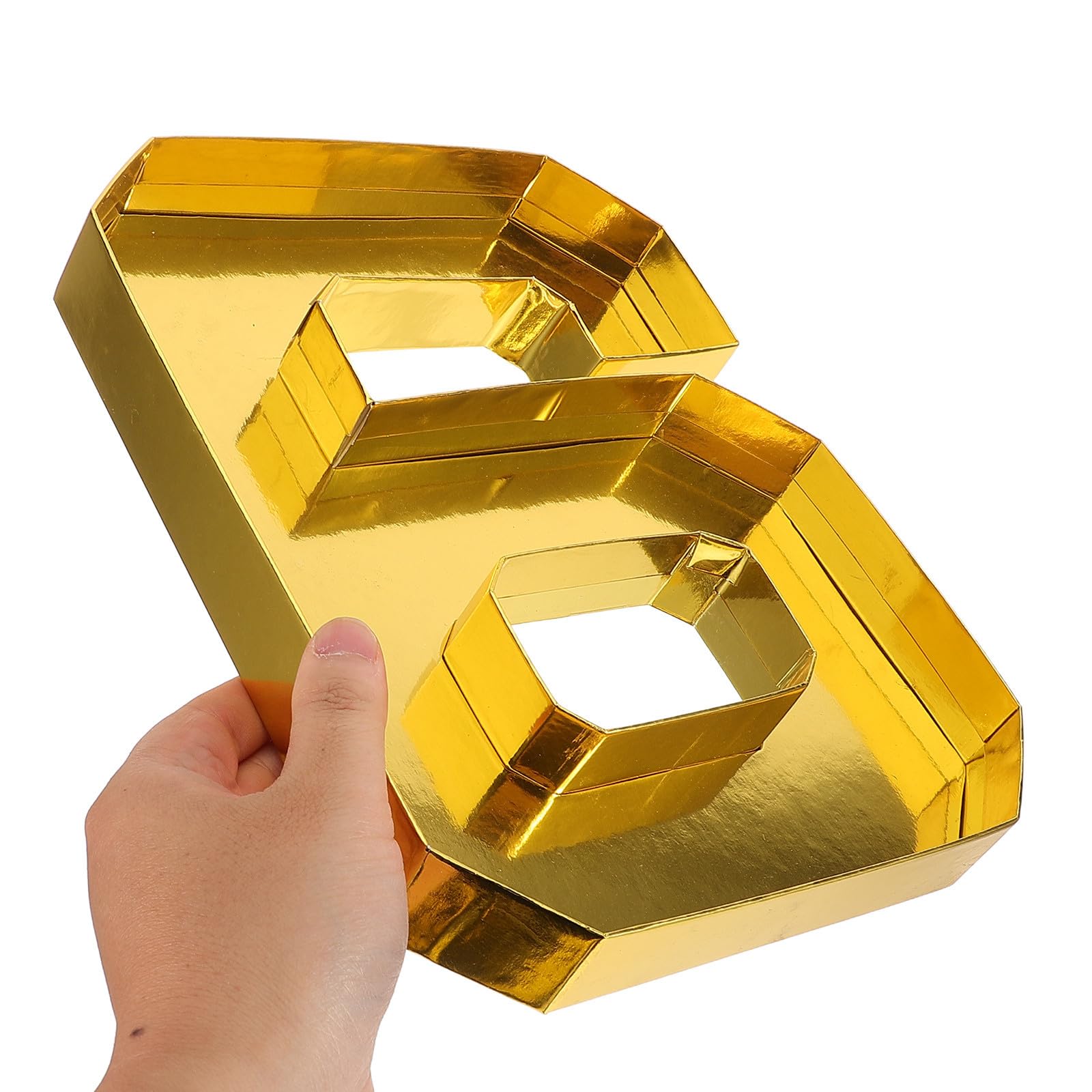 Mipcase Scatola Numero Riempibile in Cartone Oro per Snack e Dolci