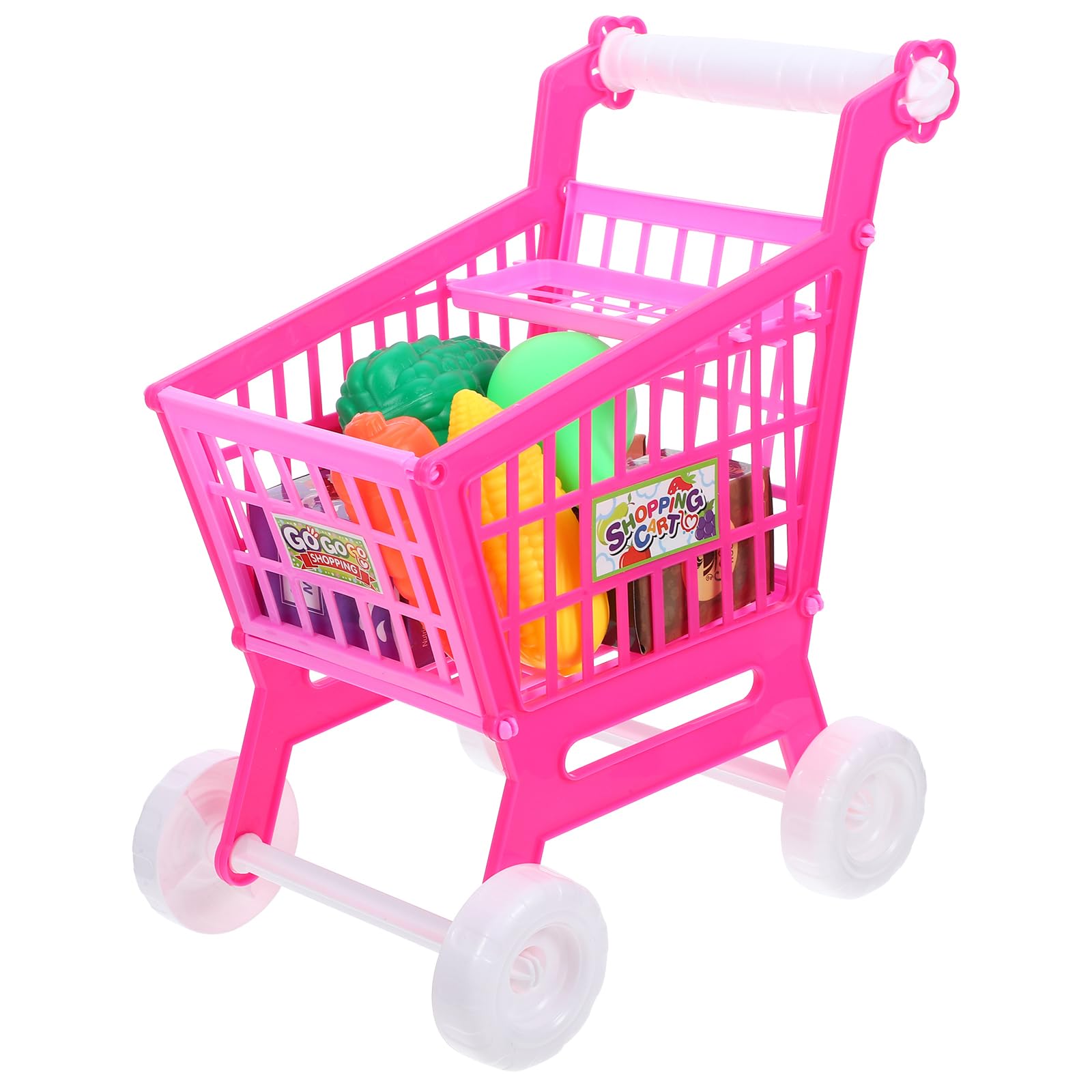 NUOBESTY Mini Caddie Mini Supermercado Modelo De Caddie Niños Carrito Hacer Parece Juguetes para Niños Juguetes De Almacenamiento De Escritorio Rosa