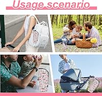 RTRTGS Hőszigetelt Cumisüveg Tartó Táska - Hordozható Bébi Italtároló, Rózsaszín, Könnyű Utazó Termosz Tok Babáknak 6