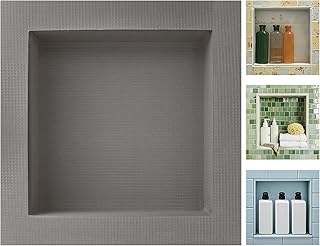 Shower Niche Insert Tile Ready 12"x12",Niche for Shower Wall,Waterproof Ready to Tile Niches Single Recessed Shower Shelf for Bathroom Renovation/Soap Storage, Outer Size 16"x16",Depth 4”