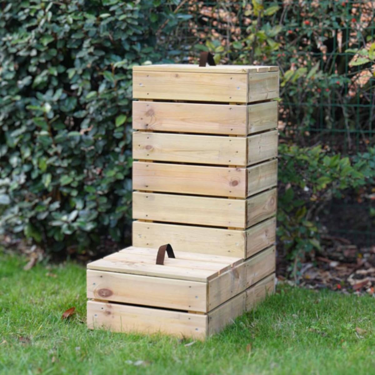 Composteur en Bois traité 40 x 60 x 81 cm AltoL - 95L - Cerland