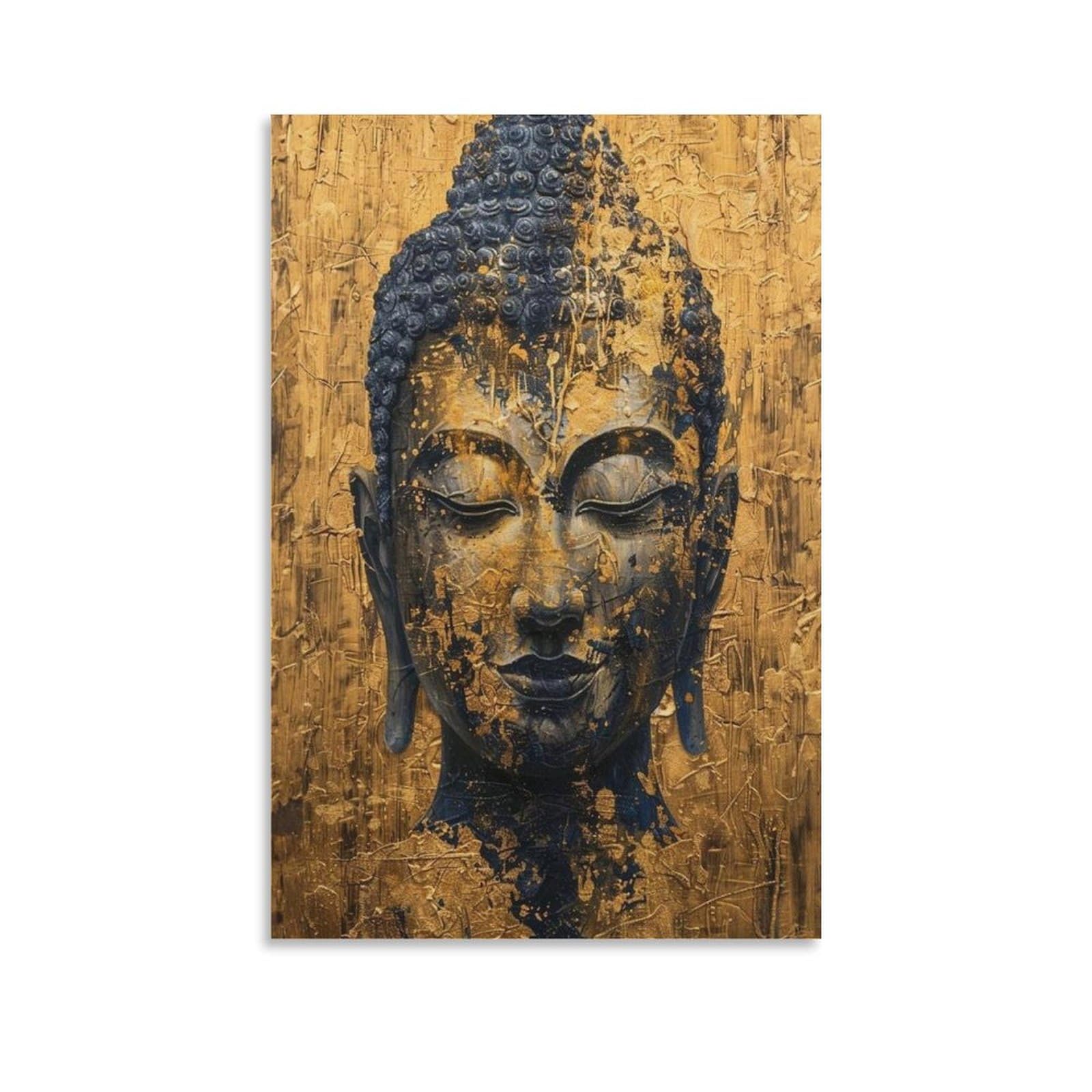 Uyaart Serene Thai Buddha Canvas Poster Bedroom Decor Landscape Office Room Decor Gift 24X36inch(60X90cm)