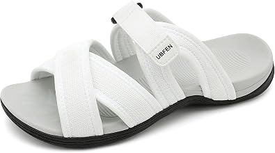 UBFEN Womens Walking Slides Sandals Comfortable | Soft Cushion Footbed, Lightweight Casual, Adjustable Strap, Outdoor, Orthopedic Arch Support