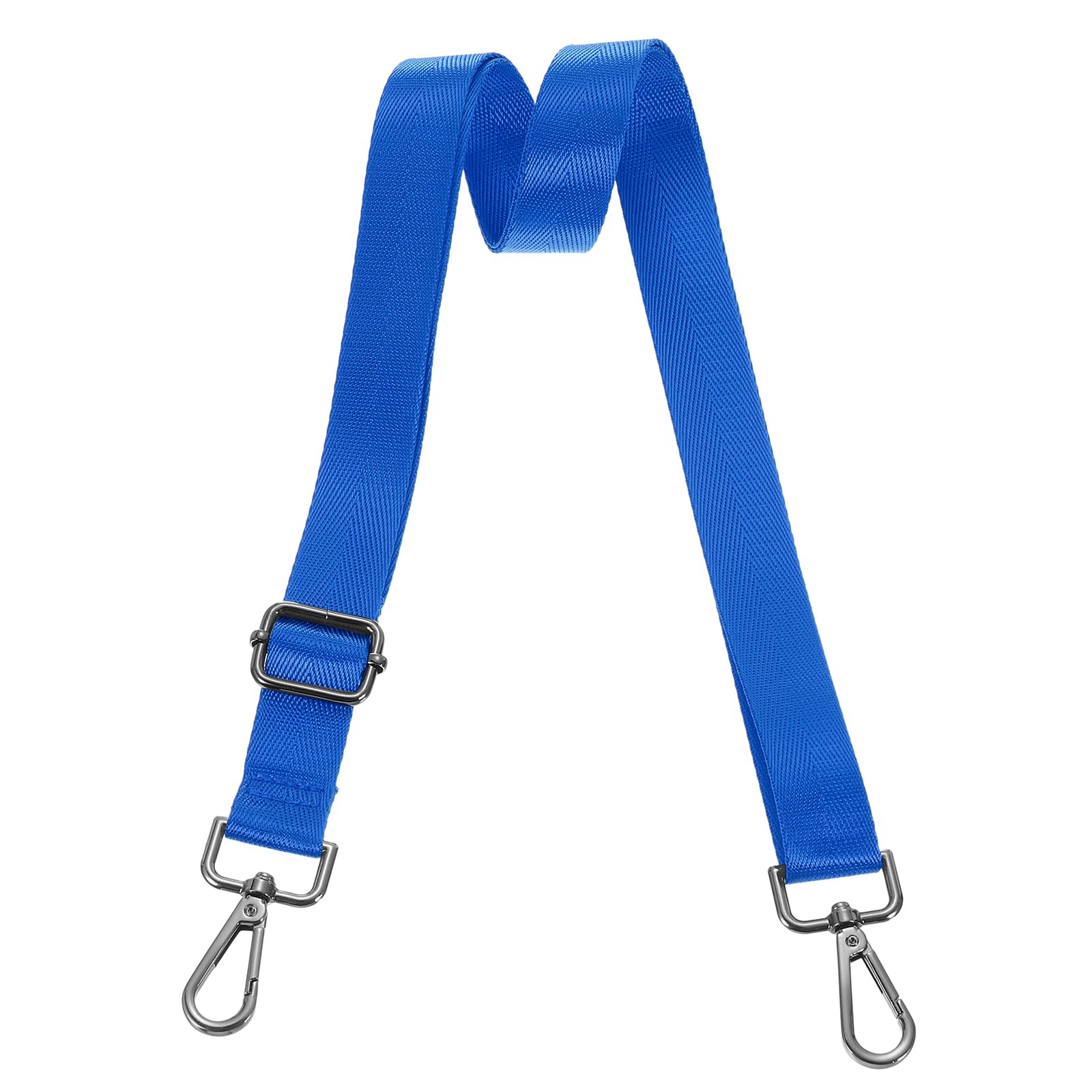 uxcell Wide Shoulder Strap, 2.5cm Adjustable Purse Strap Replacement Crossbody Strap for Shoulder Bag Handbag, Blue, Black Pull Core Buckle