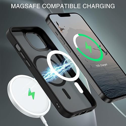 Miniatura 3 de BENTOBEN Funda para iPhone 13 y iPhone 14, iPhone 1314 compatible con MagSafe translúcida mate a prueba de golpes para mujeres, hombres y niñas,
