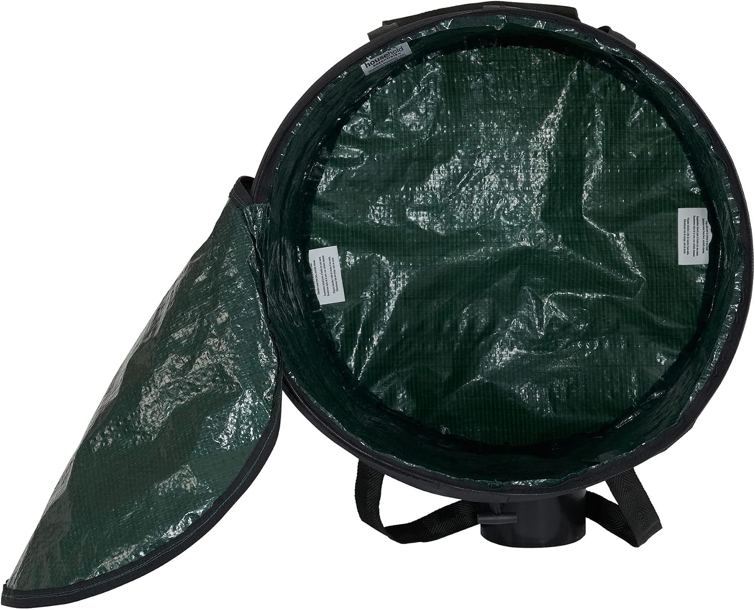 Household Essentials Pop Up Hamper, Pop Up Camping Trash Can, Great for Outdoor or Indoor Use, Portable and Collapsible with Zippered Top, Green
