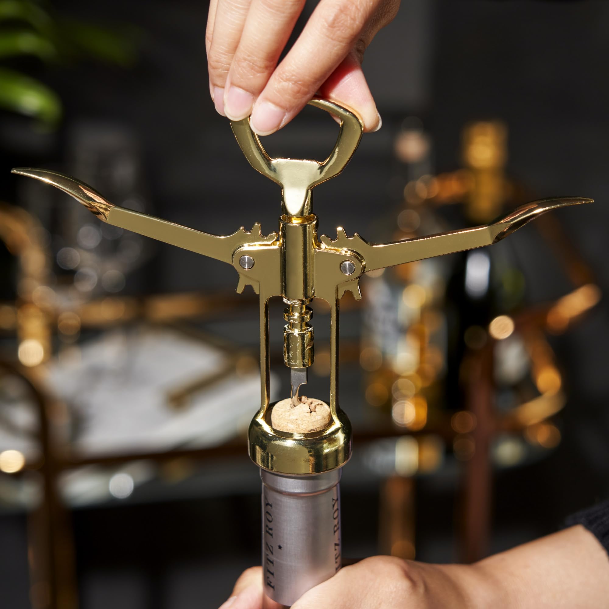 Viski 5437 Belmont, Gold - Wing Corkscrew