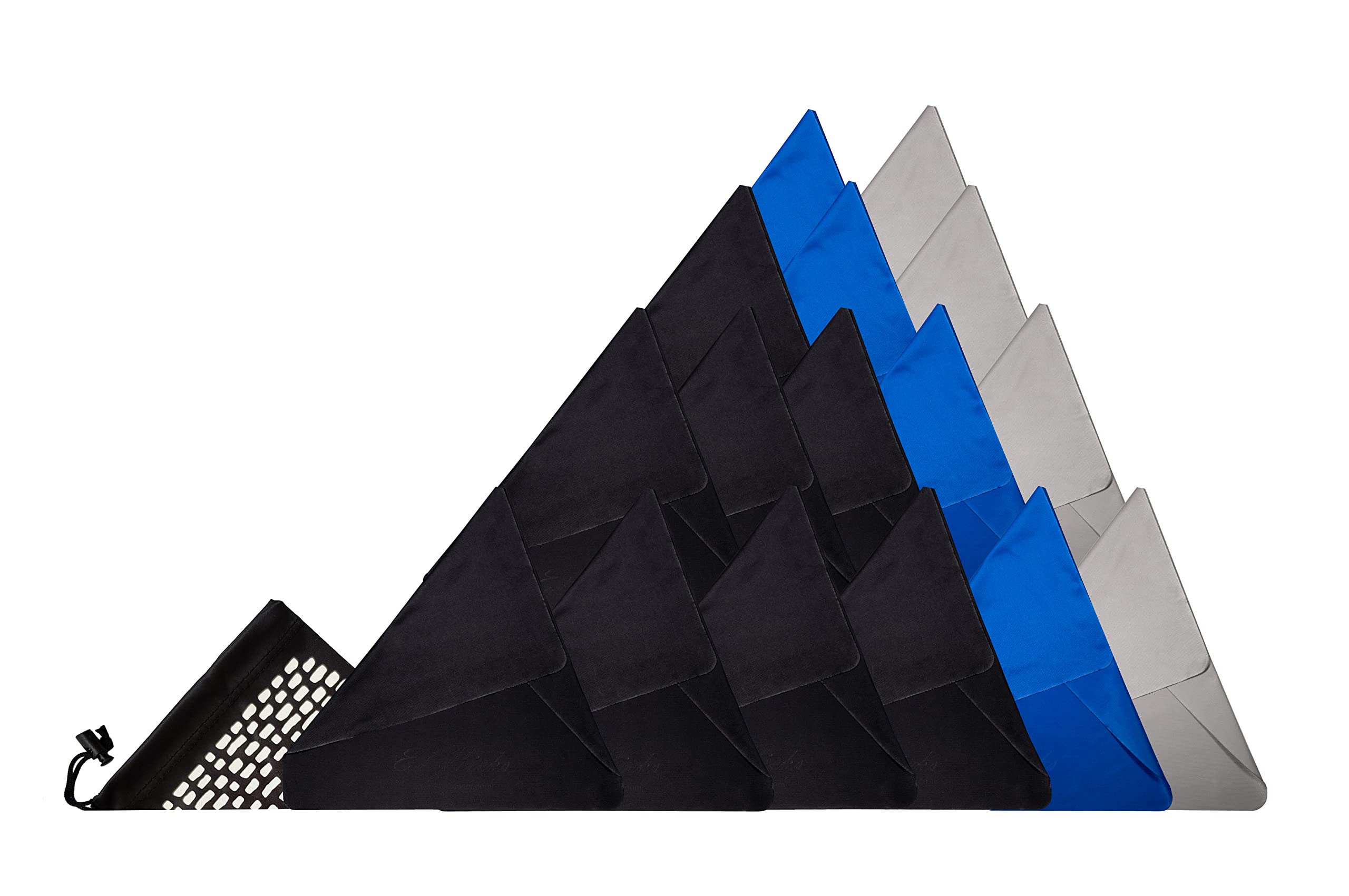 Ed HicksPremium Black Microfibre Glass Cleaning Cloths – 5, 8 or 16 Pack – 18cm x 18cm- for Cleaner Glasses, Spectacles and iPad, Phone, Laptops Screens | Storage Pouch