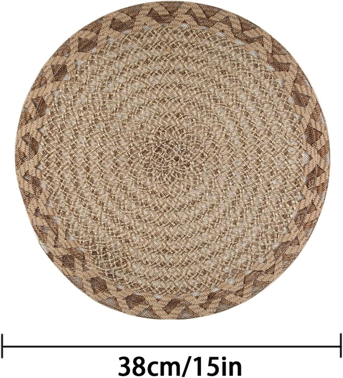 4/6pcs Boho Decor Placemats Natural Jute Woven Placemats for Coffee Kitchen Dining Room(4pcs)