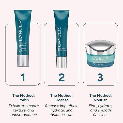 Miniatura 7 de Lancer Skincare The Method: Limpiador facial limpiador, lavado facial diario con ácido salicílico, piel grasa o congestionada, 4.05 onzas líquidas