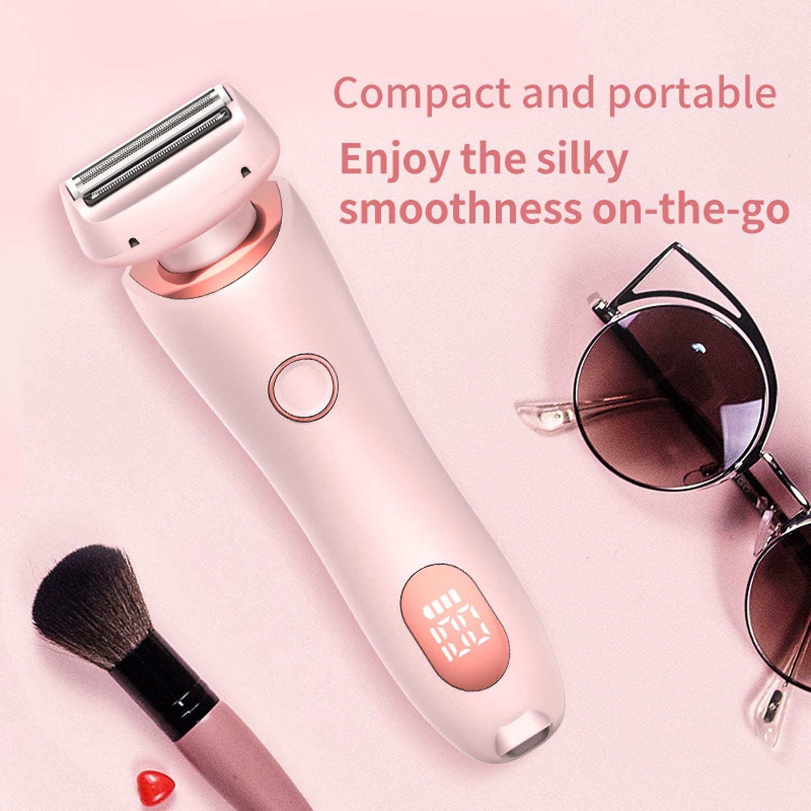 Colexy Divanity Skin Glow Nano golarka damska, z 3 ostrymi jak brzytwa ostrzami o dużej prędkości i folią do pływania 3D, golarka elektryczna do twarzy, nóg i okolic intymnych (różowa)