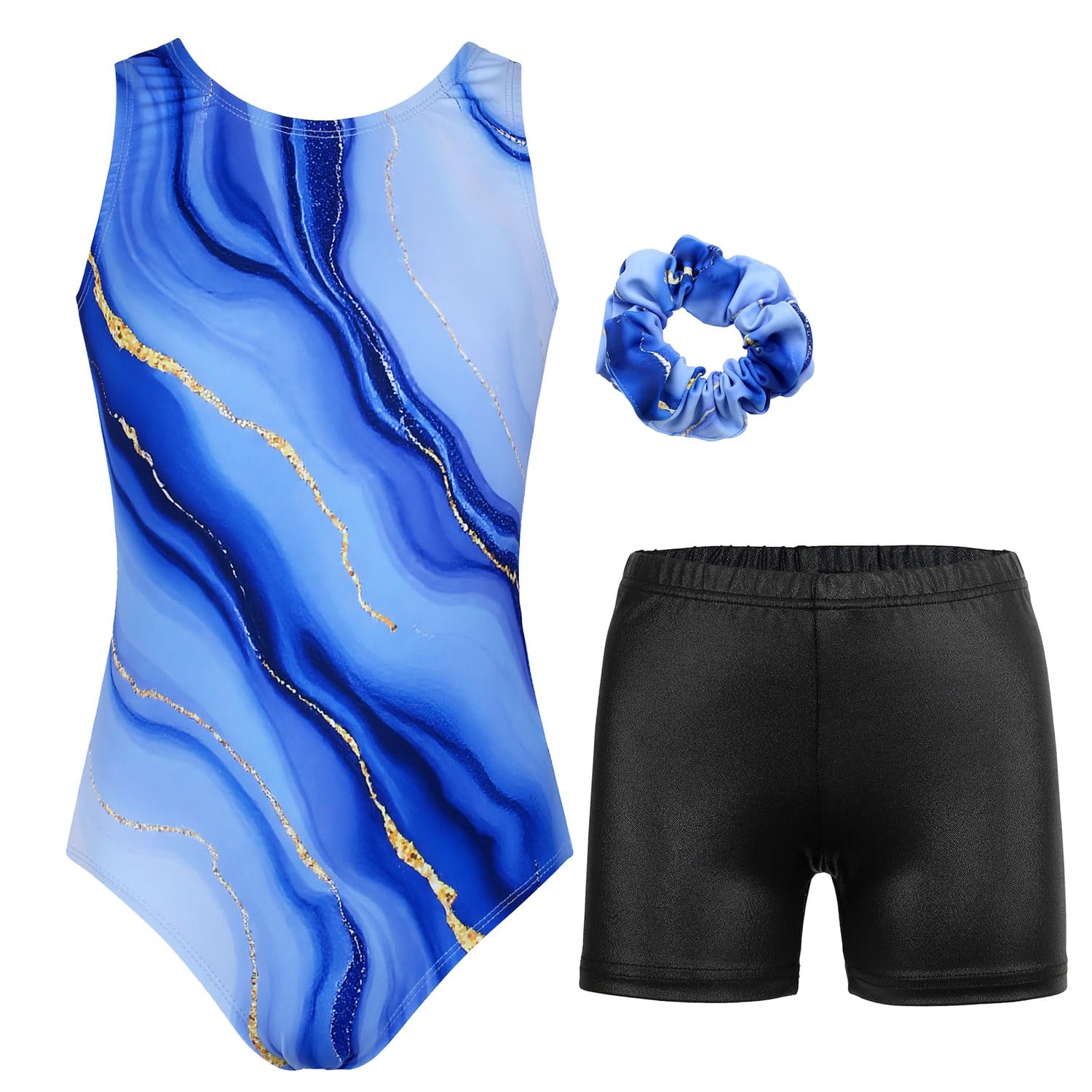 JESKIDS Gymnastics Leotards for Girls Dance Unitards Biketards Matching Shorts