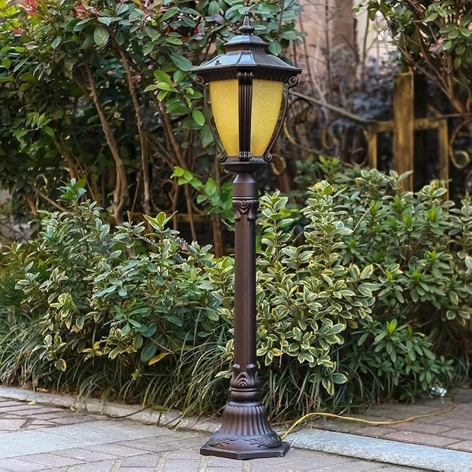 Lámpara de Poste Exterior 1.1M Columna de Jardín Antiguo miniatura 3