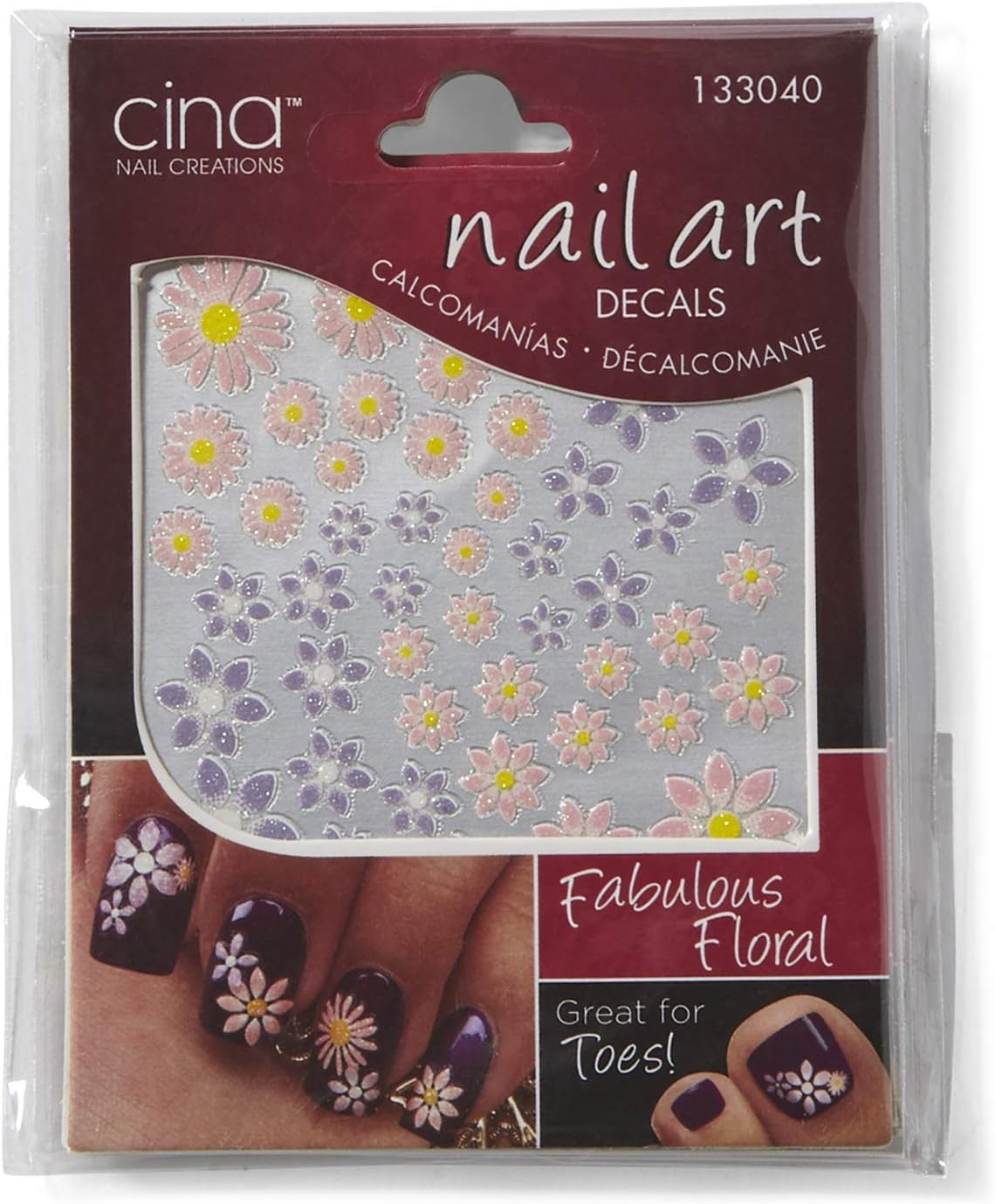 Fabulous Floral 3-D Nail Art Decals Fabulous Floral
